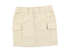 Name It nomad/white stribet short cargo nederdel